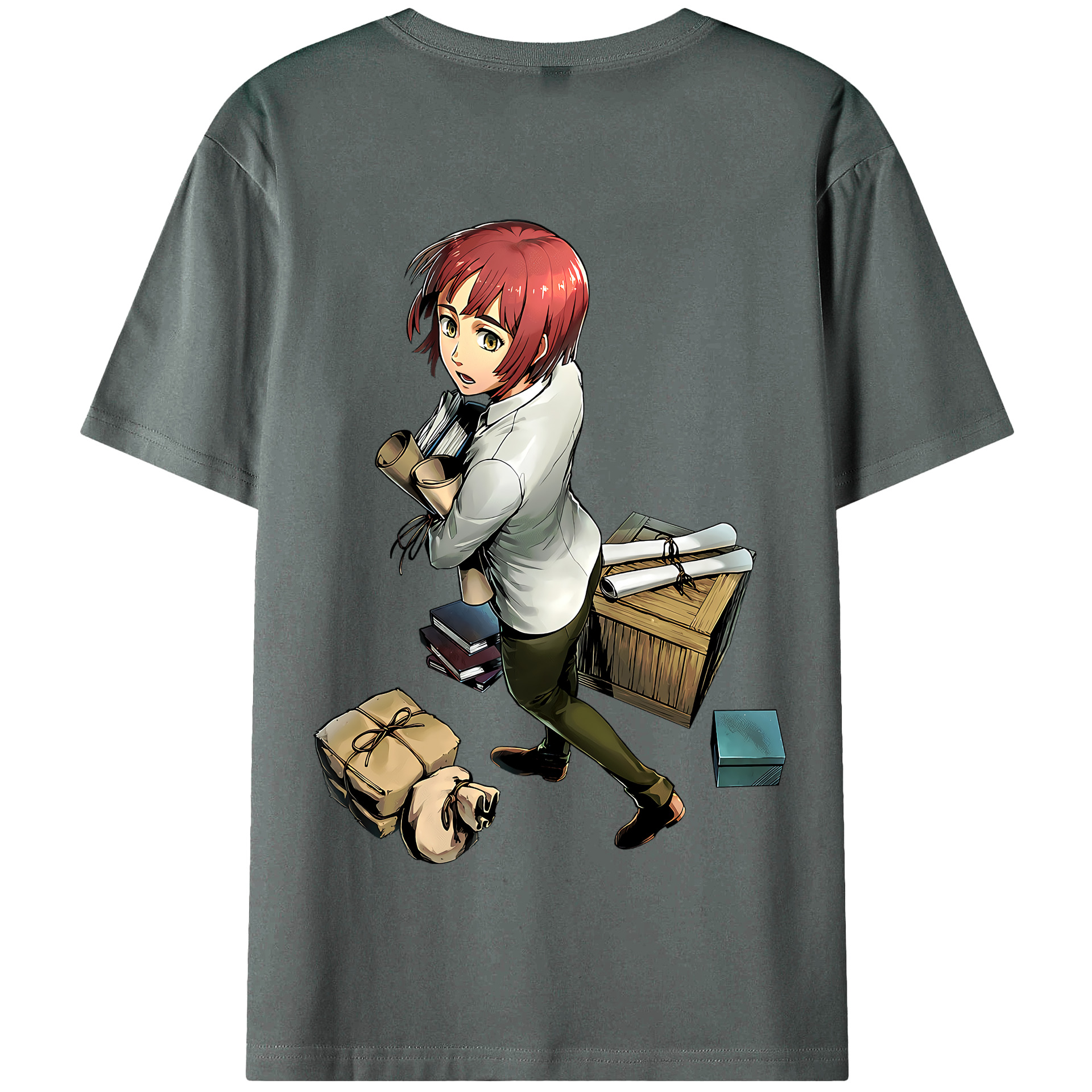 （画像用） 進撃の巨人 Attack on Titan 綿100％半袖Tシャツ（背面プリント）